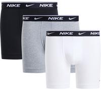 Boxer NIKE UNDERWEAR "BOXER BRIEF 3PK", Herren, Gr. XXL, 3 Stk., whtie, grau heather, schwarz, Jersey, Obermaterial: 95% Baumwolle, 5% Elasthan, körpernah, Unterhosen, mit Logo-Elastikbund (32640035-X
