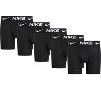 Boxer NIKE UNDERWEAR "BOXER BRIEF 5PK", Herren, Gr. M, Jersey, schwarz, Jersey, Obermaterial: 92% Polyester, 8% Elasthan, kontrastfarbene Details, unifarben, körpernah, Unterhosen, mit Logo-Elastikbun