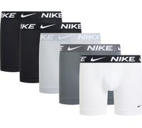 Boxer NIKE UNDERWEAR "BOXER BRIEF 5PK", Herren, Gr. XL, bunt (dove), Jersey, Obermaterial: 92% Polyester, 8% Elasthan, kontrastfarbene Details, unifarben, körpernah, Unterhosen, mit Logo-Elastikbund (