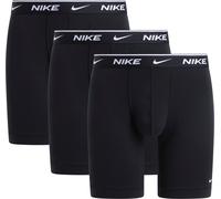 Boxer NIKE UNDERWEAR "BOXER BRIEF LONG 3PK", Herren, Gr. S, 3 Stk., schwarz, schwarz, schwarz, Jersey, Obermaterial: 95% Baumwolle, 5% Elasthan, körpernah, Unterhosen, mit Logo-Elastikbund (46988416-S