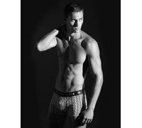 Boxer PHILIPP PLEIN "Hexagon", Herren, Gr. XL, schwarz-weiß (02, schwarz), Obermaterial: 95% Baumwolle, 5% Elasthan. Futter: 100% Polyester, Unterhosen (55063321-XL) 02, schwarz