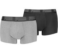 PUMA Trunks 2er-Pack Herren | Schwarz | Größe: L middle grey melange / black