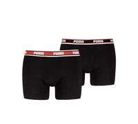 Boxer PUMA, Herren, Gr. L, schwarz (orange, schwarz), Obermaterial: 95% Baumwolle, 5% Elasthan, unifarben, normal, Unterhosen, mit Logobund (76887535-L) orange, schwarz
