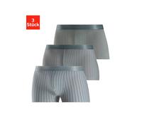 Boxer S.OLIVER "Boxershorts für Herren", Herren, Gr. S, 3 Stk., grün (salbei, gestreift, hellsalbei, gestreift, salbei, uni), Jersey, Obermaterial: 92% Baumwolle, 8% Elasthan (LYCRA), gestreift, unifa