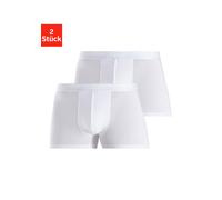Boxer S.OLIVER "Boxershorts für Herren", Herren, Gr. XXL, 2 Stk., weiß, Obermaterial: 50% Baumwolle, 43% Modal (TENCEL™), 7% Elasthan (LYCRA), unifarben, Unterhosen, aus weichem Modal (564557-XXL) wei