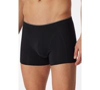 Boxer SCHIESSER "95/5", Herren, Gr. 10, schwarz (000, schwarz), Single Jersey, Obermaterial: 95% Baumwolle, 5% Elasthan, unifarben, eng, Unterhosen, mit angenehm weichem, innen liegenden Komfortbund (