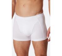 Boxer SCHIESSER "95/5", Herren, Gr. 10, weiß (100, weiß), Single Jersey, Obermaterial: 95% Baumwolle, 5% Elasthan, eng, Unterhosen, mit angenehm weichem, innen liegenden Komfortbund (92566519-10) 100,