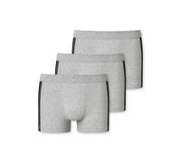 Boxer SCHIESSER "95/5", Herren, Gr. 4, grau (202, grau), Single Jersey, Obermaterial: 95% Baumwolle, 5% Elasthan, eng, Unterhosen, mit softem, tonalem Bund, kontraststarke Seitenstreifen (11156912-4)