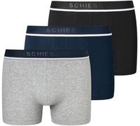 Schiesser Herren Boxershorts 3er-Pack 95/5 Organic Baumwolle Logo-Bund L ohne störende Nähte