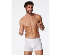 Boxer SCHIESSER "95/5", Herren, Gr. 7, weiß (100, weiß), Single Jersey, Obermaterial: 95% Baumwolle, 5% Elasthan, eng, Unterhosen, mit angenehm weichem, innen liegenden Komfortbund (92566519-7) 100, w