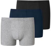 Boxer SCHIESSER "95/5", Herren, Gr. 7 (XL), bunt (901, schwarz, dunkelblau, grau, melange), Jersey, Obermaterial: 95% Baumwolle, 5% Elasthan, meliert, unifarben, eng, Unterhosen, mit tonalem Komfortbu
