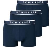 Schiesser Herren 3 Pack Boxershorts Bio Baumwolle Multipack - 95/5 Organic, dunkelblau_173983, 8/ XXL