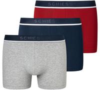 Boxer SCHIESSER "95/5", Herren, Gr. 8, bunt (909, rot, blau, grau meliert), Jersey, Obermaterial: 95% Baumwolle, 5% Elasthan, meliert, unifarben, eng, Unterhosen, mit sportlichem Logo-Webgummibund (33