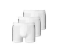 SCHIESSER Herren Shorts 3er Pack - 95/5, Cotton Stretch, Seitenstreifen Weiß 3XL