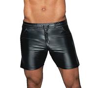 Boxer-Short Herren Boxershort Wetlook-Short Männer Bermuda in schwarz von Noir Handmade Dessous (L)