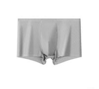 Boxer Shorts Herren 80% Modal Weich Elastisch Mid Waist(Gray XXXXL) | Nahtlose Verarbeitung, 80% Modal + 20% Spandex, atmungsaktiv, gestreiftes Design, weiches Gefühl