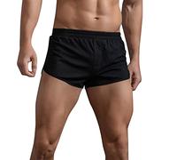 Boxer Shorts Herren Boxershorts Männer Hipster Kurz Baumwolle Retroshorts Trunks Bequem Stretch Unterwäsche Männer Sportunterhosen Schwarz L