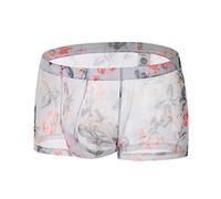 Boxer-Shorts Herren Sexy Unterwäsche Gaze durchscheinend Thong Atmungsaktiv Low Rise Unterhosen Männer Shorts
