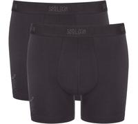 Boxer SLOGGI "SLG Base", Herren, Gr. L, grau (charcoal), Single Jersey, Obermaterial: 95% Baumwolle, 5% Elasthan, Unterhosen, weiches und edles Material (40747063-L) charcoal