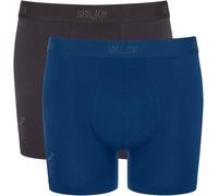 Boxer SLOGGI "SLG Base", Herren, Gr. XXL, schwarz (schwarz combination), Single Jersey, Obermaterial: 95% Baumwolle, 5% Elasthan, Unterhosen, weiches und edles Material (72546157-XXL) schwarz combinat