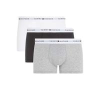 Tommy Hilfiger Herren 3er Pack Boxershorts Trunks mit Logobund, Mehrfarbig (Grey Heather/Black/White), XL