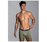Boxer TRIGEMA "TRIGEMA Bequeme Pants mit Webgummibund", Herren, Gr. M, 1 Stk., grün (salbei), 95% Baumwolle, 5% Elastan, Unterhosen (99102321-M) salbei