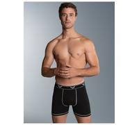 Boxer TRIGEMA "TRIGEMA Bequeme Pants mit Webgummibund", Herren, Gr. S, 1 Stk., schwarz, 95% Baumwolle, 5% Elastan, Unterhosen (753503-S) schwarz