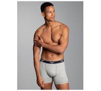 Boxer TRIGEMA "TRIGEMA Bequeme Pants mit Webgummibund", Herren, Gr. XXL, 1 Stk., grau (grau, melange), 95% Baumwolle, 5% Elasthan, Unterhosen (12382813-XXL) grau, melange