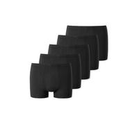 Schiesser Boxershorts UNCOVER 5er Pack Single Jersey einfarbig Schwarz M