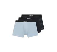 BOSS Dreierpack eng anliegende Boxershorts aus Stretch-Baumwolle - Style BoxerBr3P BOSS ONE D, 50549856 Blau L