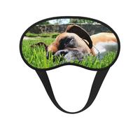 Boxerhunde, Haustiere auf grünem Gras, Rasenhunde,Vollständige Augenabdeckungen, lichtundurchlässige Schlafmasken, Verdunkelungs-Augenschützer