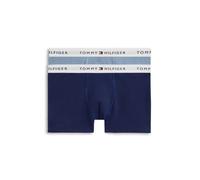 Boxershorts "2PK BOXER BRIEF", Jungen, Gr. 164/170, 2 Stk., brisk blau, preppy navy, Jersey, Obermaterial: 95% Baumwolle, 5% Elasthan, TOMMY HILFIGER UNDERWEAR, körpernah, Unterhosen, mit elastischem 