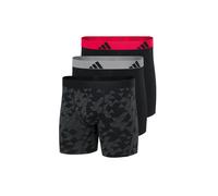 Boxershorts ADIDAS ORIGINALS "Boxershort Boxer Briefs Active Flex Cotton 3er Pack", Herren, Gr. M, bunt (schwarz, grau, rot), Obermaterial: 95% Baumwolle CO. 5% Elasthan EL., Unterhosen (43150261-M) s