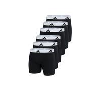 Boxershorts ADIDAS ORIGINALS "Boxershort Boxer Briefs Active Flex Cotton 6er Pack", Herren, Gr. XXL, bunt (schwarz, weiß), Obermaterial: 95% Baumwolle CO. 5% Elasthan EL., Unterhosen (41389016-XXL) sc