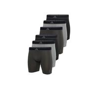 Boxershorts ADIDAS ORIGINALS "Boxershort Boxer Briefs Active Micro Flex Eco 6P 6er Pack", Herren, Gr. L, bunt (schwarz, grau), Obermaterial: 85% Polyester PES. 15% Elasthan EL., Unterhosen (47557950-L