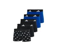 Adidas Herren Boxershorts Trunks Active Flex Cotton – 5er-Pack – Logo Schwarz/Weiß/Blau – S