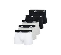 adidas Herren Boxershorts, 5er Pack - Trunks, Active Flex Cotton, Logo Schwarz/Weiß/Grau XL