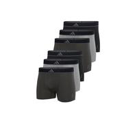 Boxershorts ADIDAS ORIGINALS "Boxershort Trunks Active Micro Flex Eco 6P 6er Pack", Herren, Gr. M, bunt (schwarz, grau), Obermaterial: 85% Polyester PES. 15% Elasthan EL., Unterhosen (95474467-M) schw
