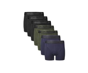 Boxershorts BAMBOO BASICS "Boxershort RICO7P 7er Pack", Herren, Gr. L, bunt (schwarz, grün, blau), Obermaterial: 68% Viskose CV. 28% Baumwolle CO. 4% Elasthan EL., Unterhosen (94327214-L) schwarz, grü