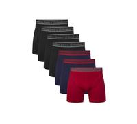 Boxershorts BAMBOO BASICS "Boxershort RICO7P 7er Pack", Herren, Gr. XL, bunt (schwarz, rot, blau), Obermaterial: 68% Viskose CV. 28% Baumwolle CO. 4% Elasthan EL., Unterhosen (69353919-XL) schwarz, ro