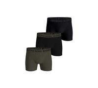 Boxershorts BJÖRN BORG "Boxershort Cotton Stretch Boxer Trunks 3P 3er Pack", Herren, Gr. XL, bunt (schwarz, grün), Obermaterial: 95% Baumwolle CO. 5% Elasthan EL., Unterhosen (31810767-XL) schwarz, gr