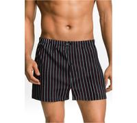 Boxershorts BONPRIX "Lockere Jersey Boxershorts aus Baumwolle (3er Pack)", Herren, Gr. 12, 3 Stk., schwarz (schwarz gemustert), Obermaterial: 100% Baumwolle, Unterhosen, weiter Schnitt, lockere Passfo