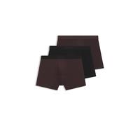 Boxershorts BOSS "Boxer Brief 3P BOSS ONE", Herren, Gr. XL, 3 Stk., braun (open braun 247), Jersey, Obermaterial: 95% Baumwolle, 5% Elasthan, körpernah, Unterhosen, elastischer Bund mit Logo, 1x gemus