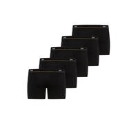 Boxershorts BOSS "BoxerBr 5P Essential", Herren, Gr. L, 5 Stk., schwarz (schwarz 001), Jersey, Obermaterial: 95% Baumwolle, 5% Elasthan, unifarben, körpernah, Unterhosen, aus Stretch-Baumwolle mit Log