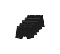 Boxershorts BOSS "BoxerBr 5P Essential", Herren, Gr. M, 5 Stk., schwarz (schwarz 001), Jersey, Obermaterial: 95% Baumwolle, 5% Elasthan, unifarben, körpernah, Unterhosen, aus Stretch-Baumwolle mit Log