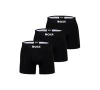 Boxershorts BOSS "Boxershort BoxerBr 3P BOSS ONE 3er Pack", Herren, Gr. XL, schwarz, Obermaterial: 95% Baumwolle CO. 5% Elasthan EL., Unterhosen (34670241-XL) schwarz