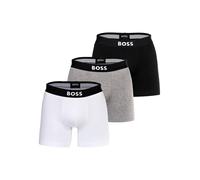 Boxershorts BOSS "Boxershort BoxerBr 3P BOSS ONE 3er Pack", Herren, Gr. XXL, bunt (schwarz, grau, weiß), Obermaterial: 95% Baumwolle CO. 5% Elasthan EL., Unterhosen (74718969-XXL) schwarz, grau, weiß