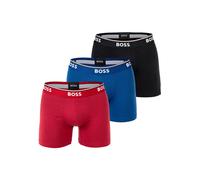Boxershorts BOSS "Boxershort BoxerBr 3P Power 3er Pack", Herren, Gr. M, bunt (rot, blau, schwarz), Obermaterial: 95% Baumwolle CO. 5% Elasthan EL., Unterhosen (90233505-M) rot, blau, schwarz