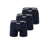 Boxershorts BOSS "Boxershort BoxerBr 3P Power 3er Pack", Herren, Gr. XL, blau (dunkelblau), Obermaterial: 95% Baumwolle CO. 5% Elasthan EL., Unterhosen (75508665-XL) dunkelblau