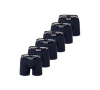 Boxershorts BOSS "Boxershort BoxerBr 6P Power 6er Pack", Herren, Gr. L, blau (dunkelblau), Obermaterial: 95% Baumwolle CO. 5% Elasthan EL., Unterhosen (41745610-L) dunkelblau